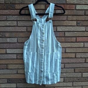 NWT Francesca's Harper Heritage Large Mini Overall Dress